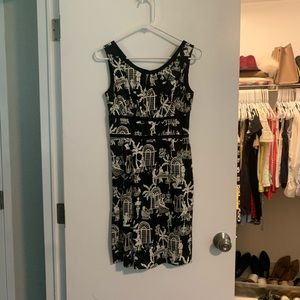 Lilly Pulitzer black and white print shift dress 0